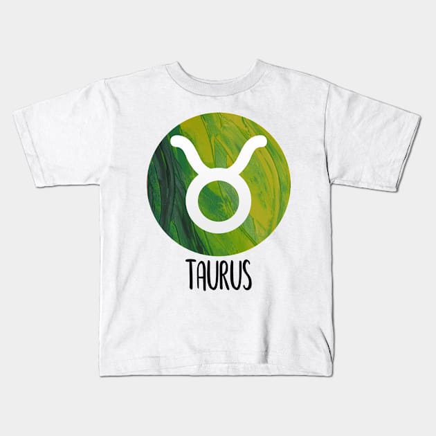 Taurus Zodiac sign Kids T-Shirt by xesed